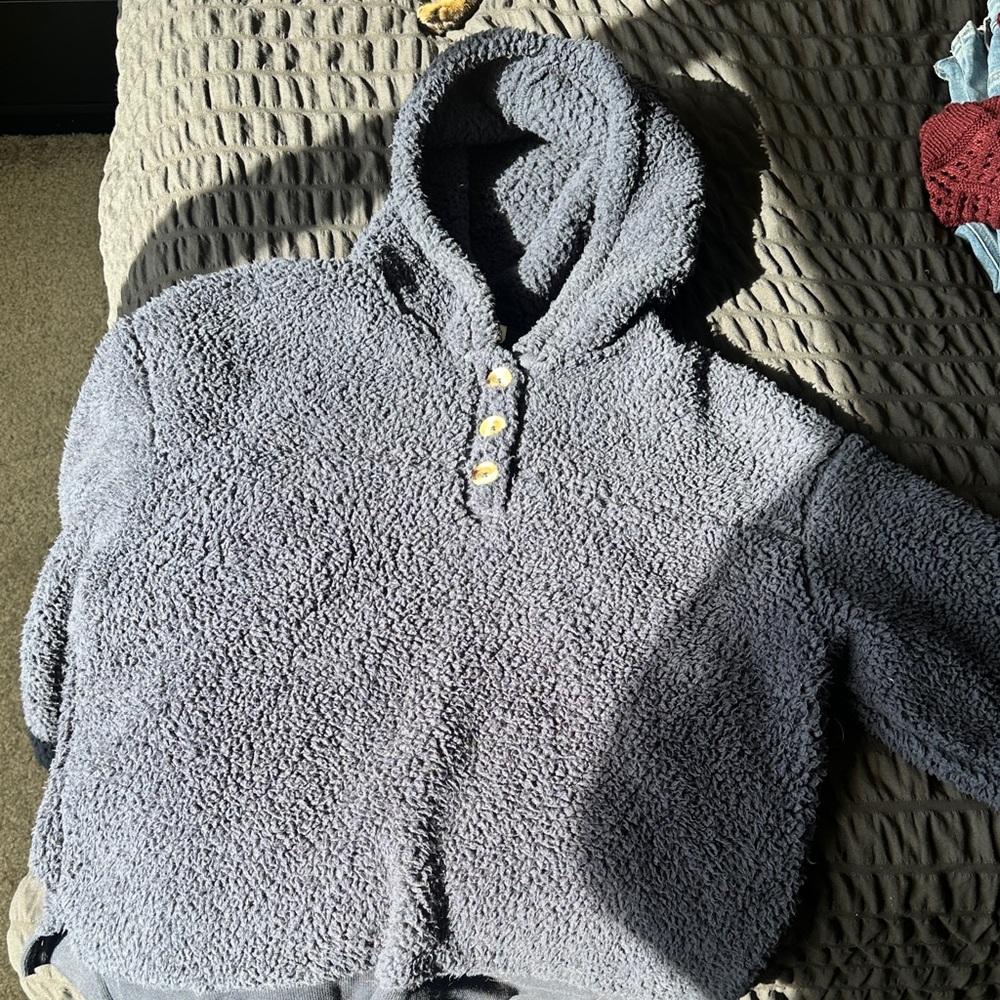 Sonoma Heathered Blue Sherpa Hoodie